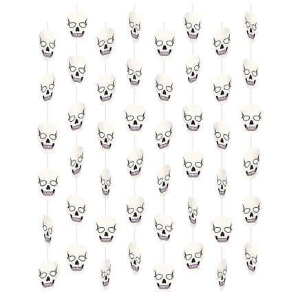 Tenda per porta di Halloween Testa di Morte 1,3m 8pz