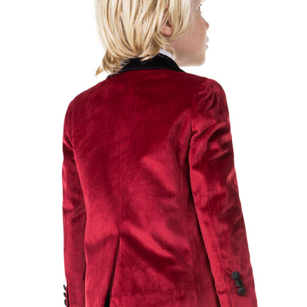 Blazer in velluto rosso bordeaux Ragazzo <tc>OppoSuits</tc>