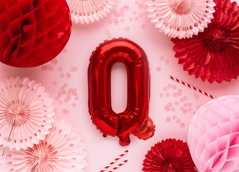 Palloncino in foil Lettera Q Rosso Vuoto 35cm