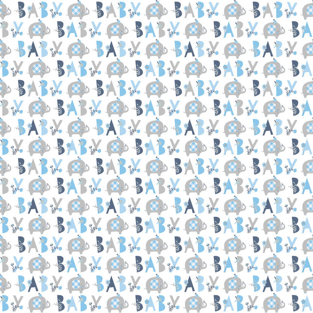 Carta da regalo Baby Elephant Blu 1,52 m