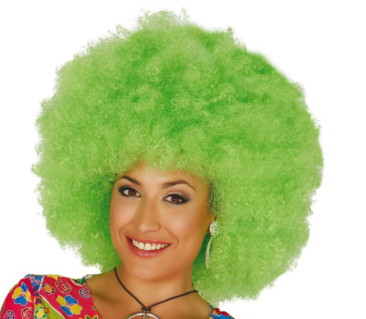 Parrucca afro verde