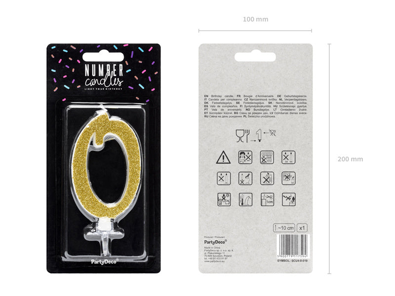 Candela 0 Anno Oro 10cm