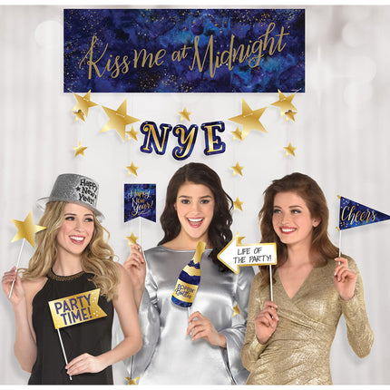 Set per la cabina fotografica di Capodanno 14 pezzi