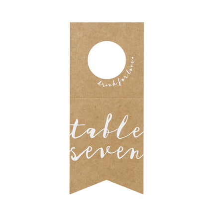 Numero da tavolo Ciondoli a bottiglia 18,5 cm 10 pezzi