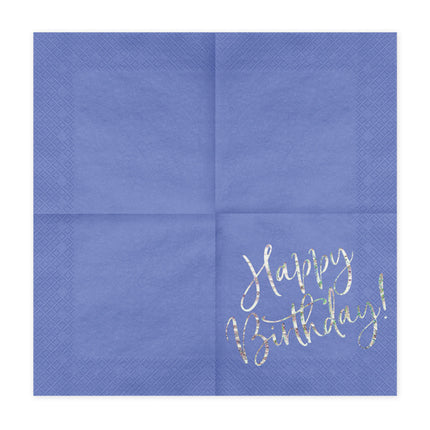 Tovaglioli Buon Compleanno Blu 33cm 20pz