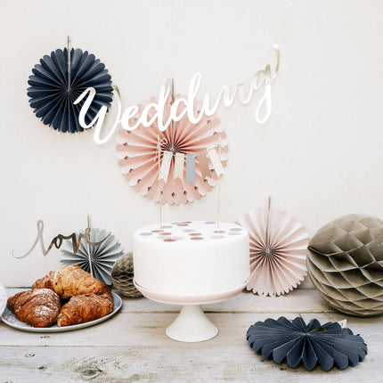 Cake topper Love Silver 17cm