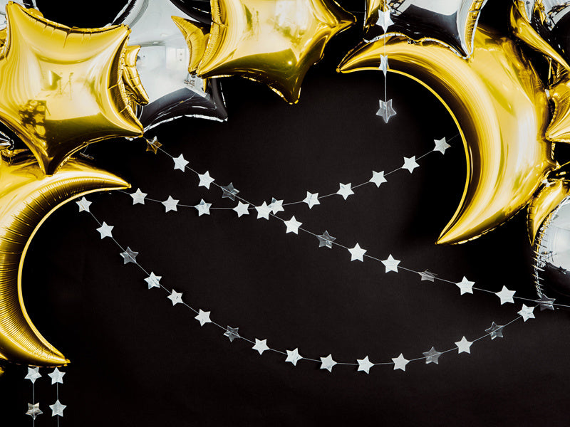 Ghirlanda di stelle argento 3,6 m