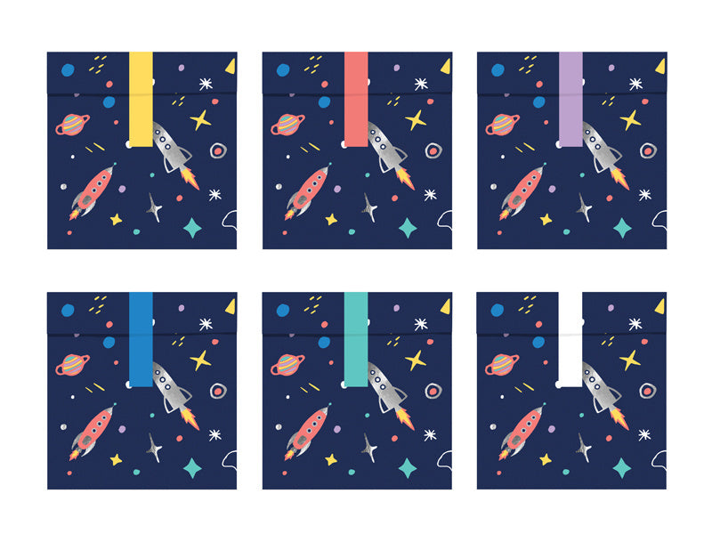 Sacchetti di condivisione Spazio 14cm 6pz