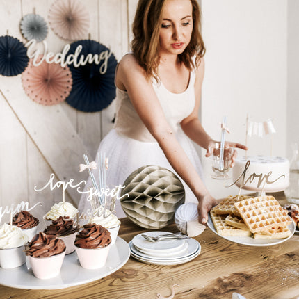 Cake topper Love Silver 17cm