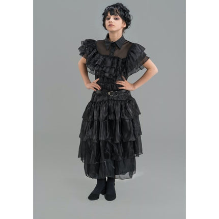 Costume Wednesday Prom Night Dress Nero Bambino