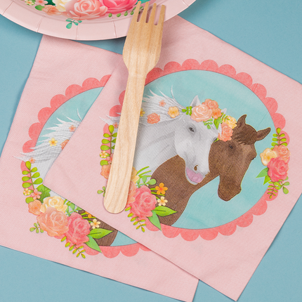 Tovaglioli a forma di cavallo 16cm 16pz