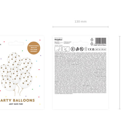 Palloncini trasparenti Stelle d'oro traslucide 