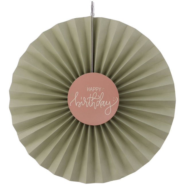 Ventagli di carta di buon compleanno 3 pezzi