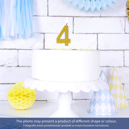 Candela 6 anni oro 7 cm