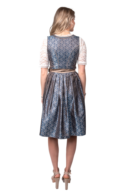 Abito Dirndl Bianco Blu Oktoberfest Rosa Donna