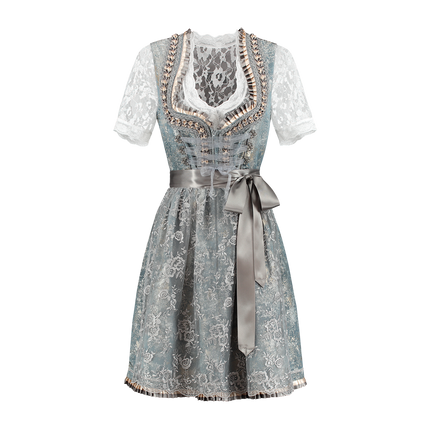 Oro Argento Abito Dirndl Oktoberfest Donna 2 Pezzi