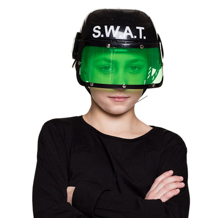 Casco per bambini Swat Nero Verde