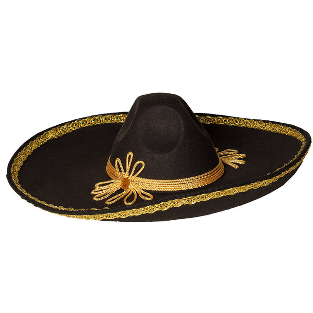 Sombrero nero Carlos 55 cm