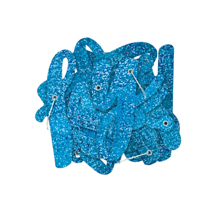 Ghirlanda di lettere Buon Compleanno Blu 1,68 m 2 pezzi