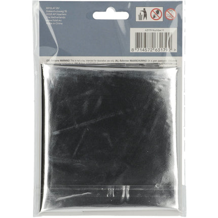 Palloncino Foil Figura 9 Argento Metallizzato XL 86cm vuoto