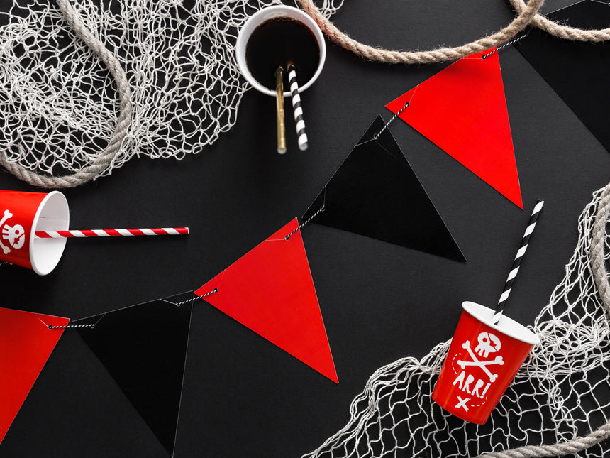 Cannucce di carta nere 19,5 cm 10 pezzi