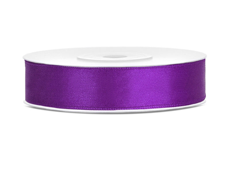Nastro di raso viola 12 mm 25 m