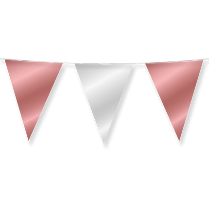 Ghirlanda metallica in oro rosa e argento 10m