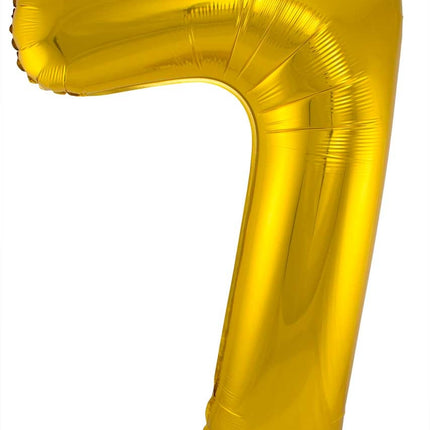 Palloncino Foil Figura 7 Gold Metallic XL 86cm vuoto