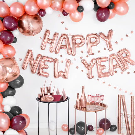 Palloncino in foil Lettera W Oro Rosa Vuoto 35cm