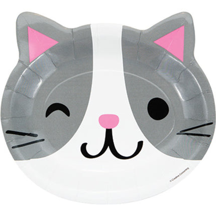 Piatti colorati Party Cats 23cm 8 pezzi