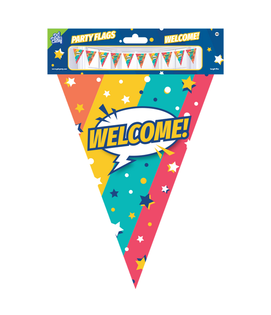 Linea di bandiera Welcome 10m