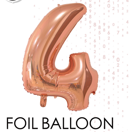 Pallone in foil Figura 4 Oro Rosa 66cm