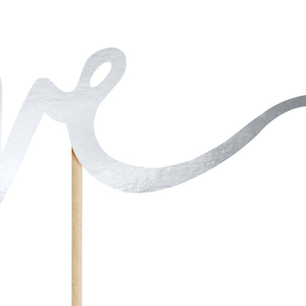 Cake topper Love Silver 17cm