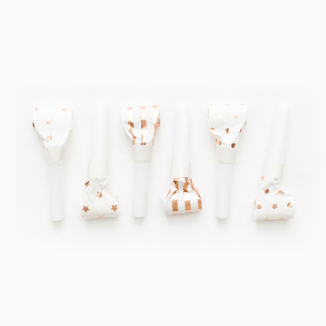 Linguette a rullo oro rosa 6 pezzi