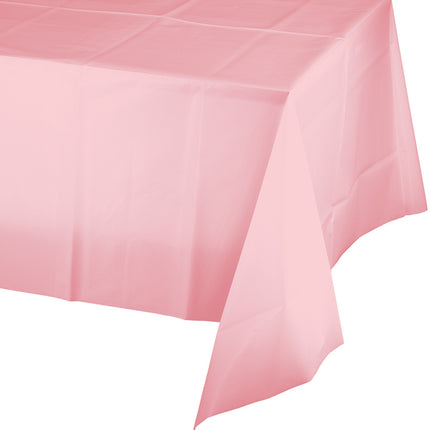 Tovaglia rosa in plastica 2,74m