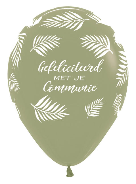 Palloncini Congratulazioni per la Comunione Palme Eucalipto 30cm 25pz