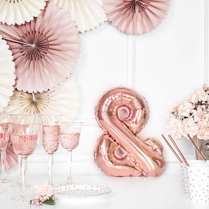 Palloncino in foil Lettera & Oro Rosa Vuoto 35cm