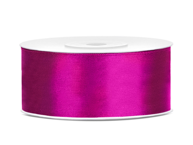 Nastro di raso fucsia scuro 25mm 25m
