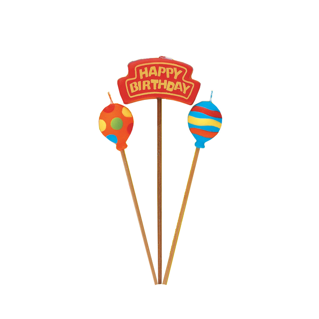 Candele di compleanno Palloncini di buon compleanno 26,4 cm 3 pezzi