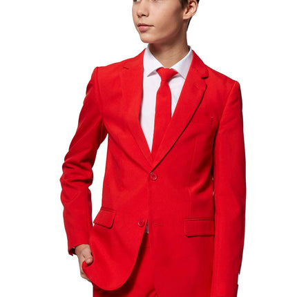 Ragazzo con tuta rossa adolescente <tc>OppoSuits</tc>