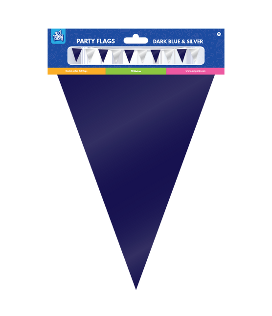 Ghirlanda blu argento metallizzata 10m