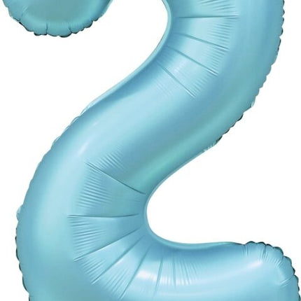 Palloncino figura azzurro 2 anni lucido 86 cm