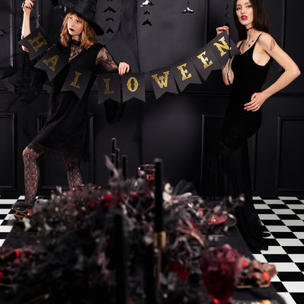 Ghirlanda di lettere di Halloween arancione di 1,75 m