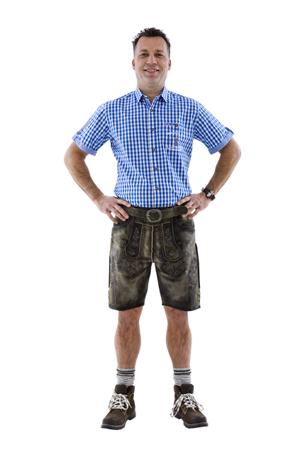 Camicetta bianca blu a manica corta da uomo a scacchi tradizionali