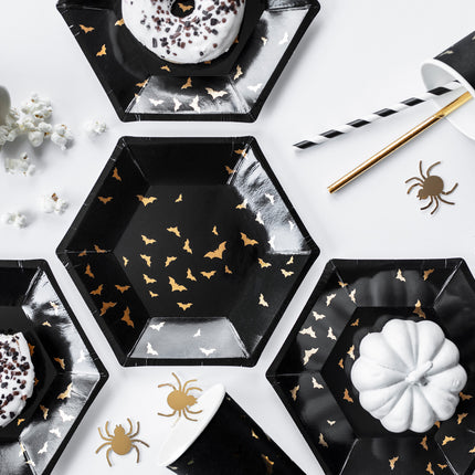 Cannucce di carta nere 19,5 cm 10 pezzi