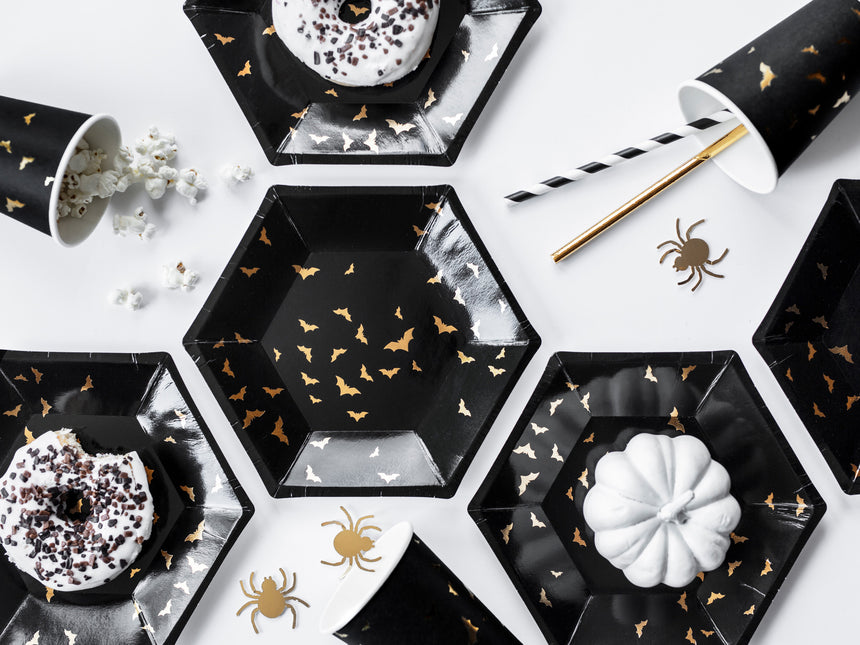 Cannucce di carta nere 19,5 cm 10 pezzi