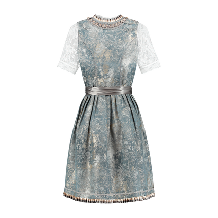 Oro Argento Abito Dirndl Oktoberfest Donna 2 Pezzi