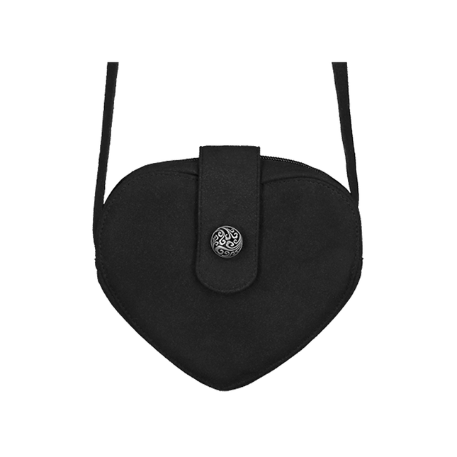 Borsa Oktoberfest nera da donna a forma di cuore