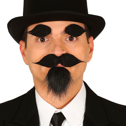 Set per la depilazione del viso nero 4 pezzi