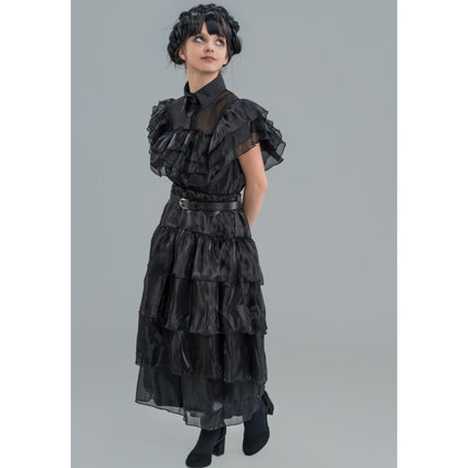Costume Wednesday Prom Night Dress Nero Bambino